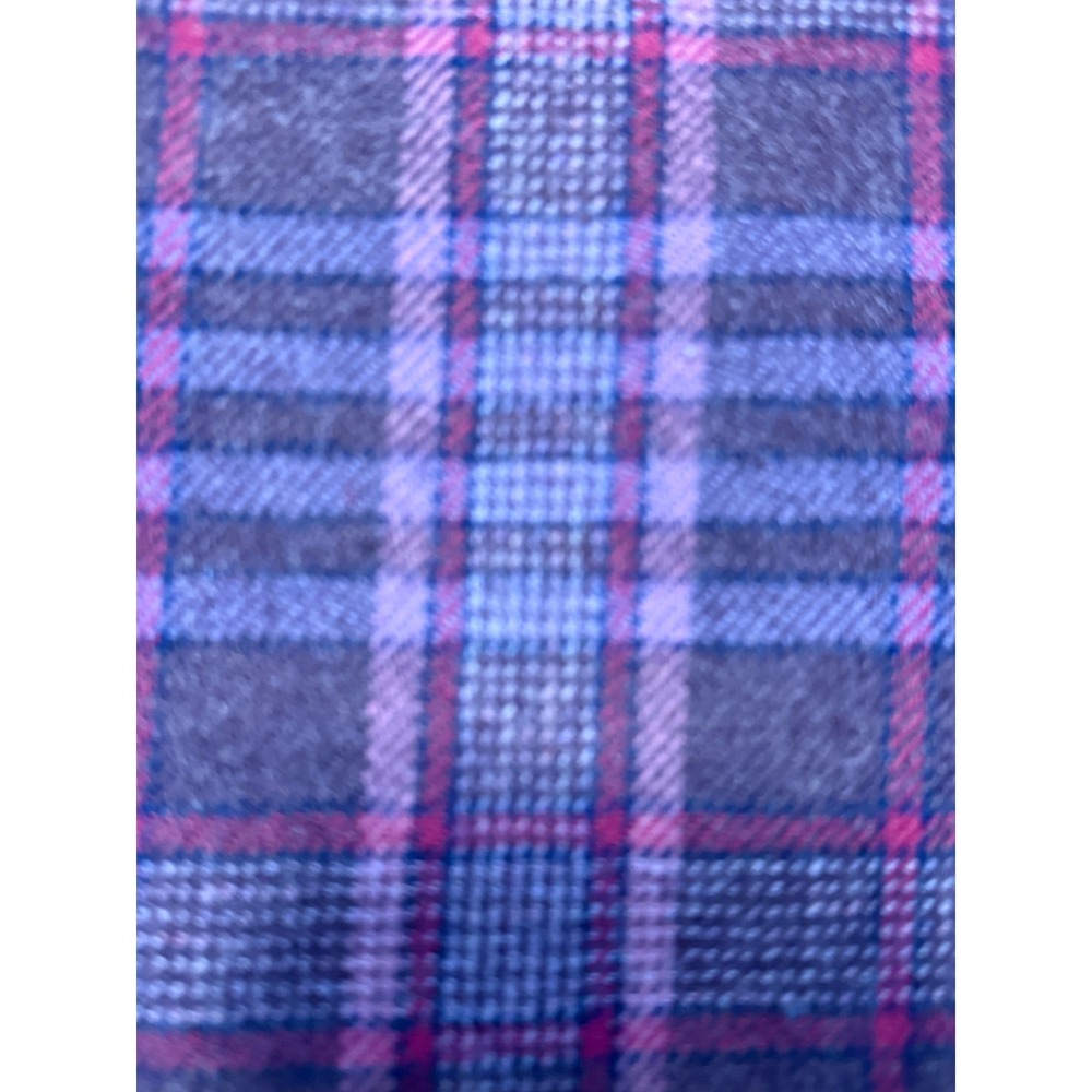 Pendleton Plaid Skirt Women 18W Blue Purple Wool Lined Side Button Midi USA - Picture 2 of 7